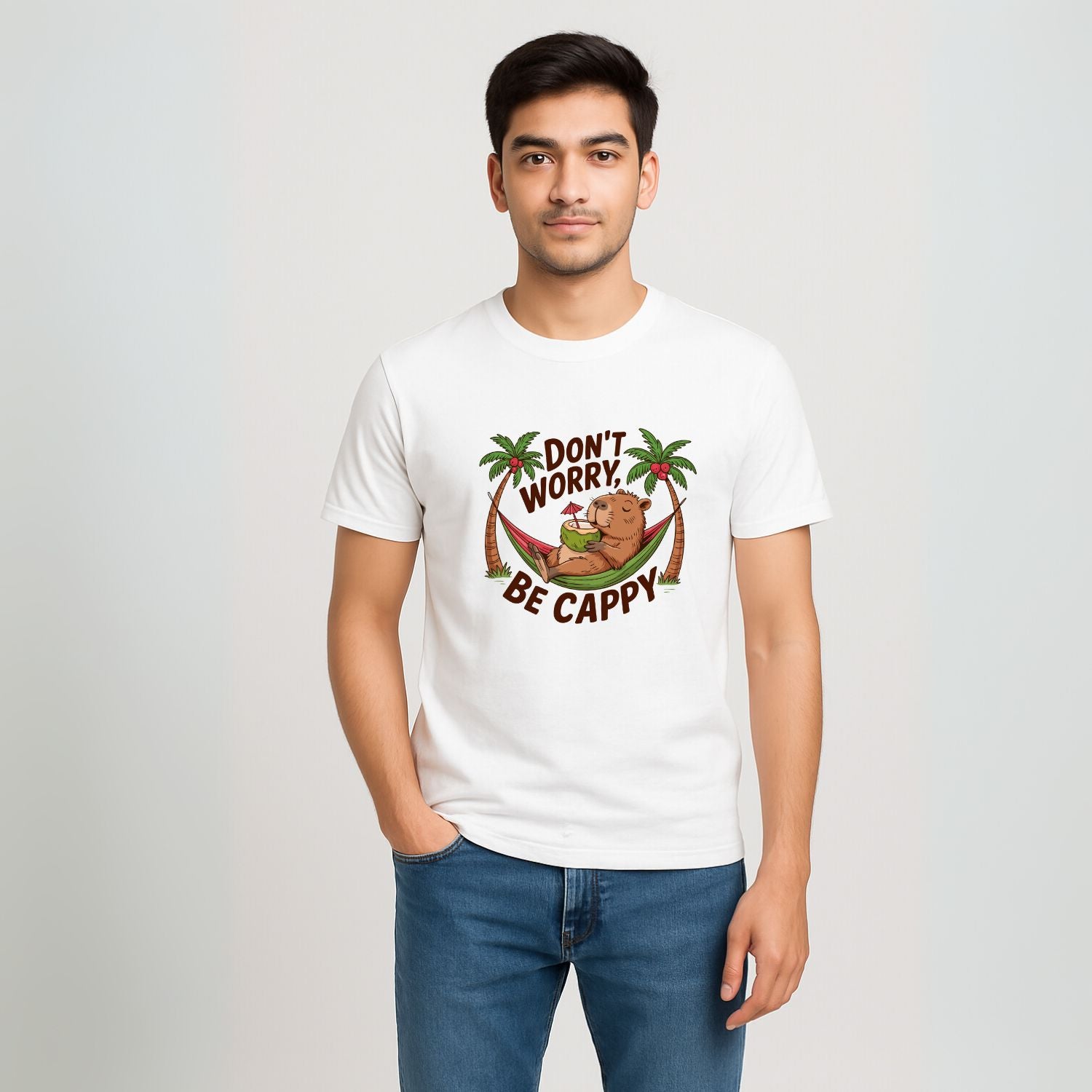 Don't Worry Be Cappy Vacay T-Shirts - T Bhai