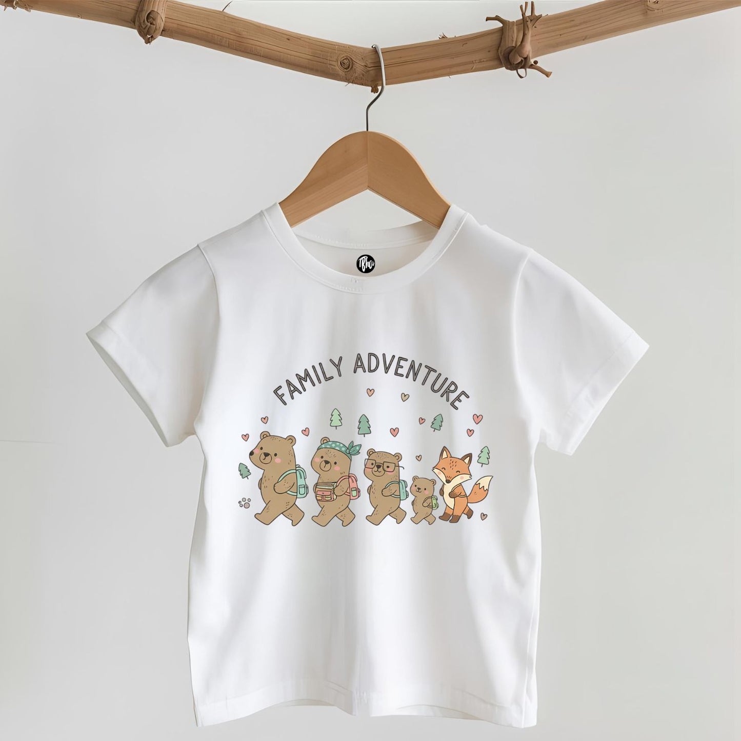 Family Adventure T-Shirt | Animated Travel Motif Graphic Tee for Family Trips