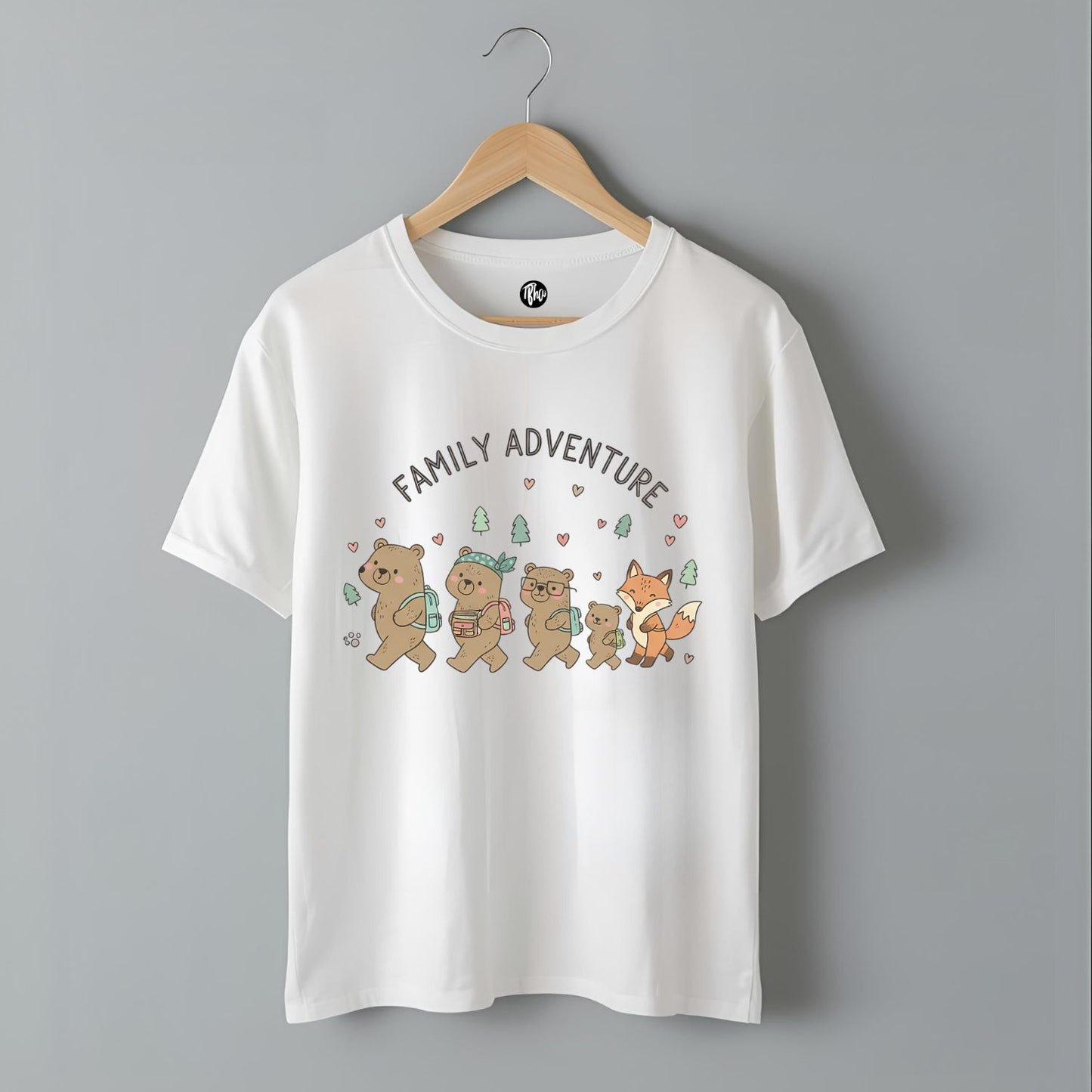 Family Adventure T-Shirt | Animated Travel Motif Graphic Tee for Family Trips