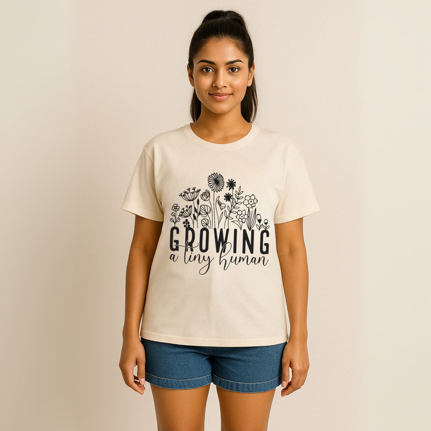Growing a Tiny Human | Oversized Pregnancy T-Shirt - T Bhai