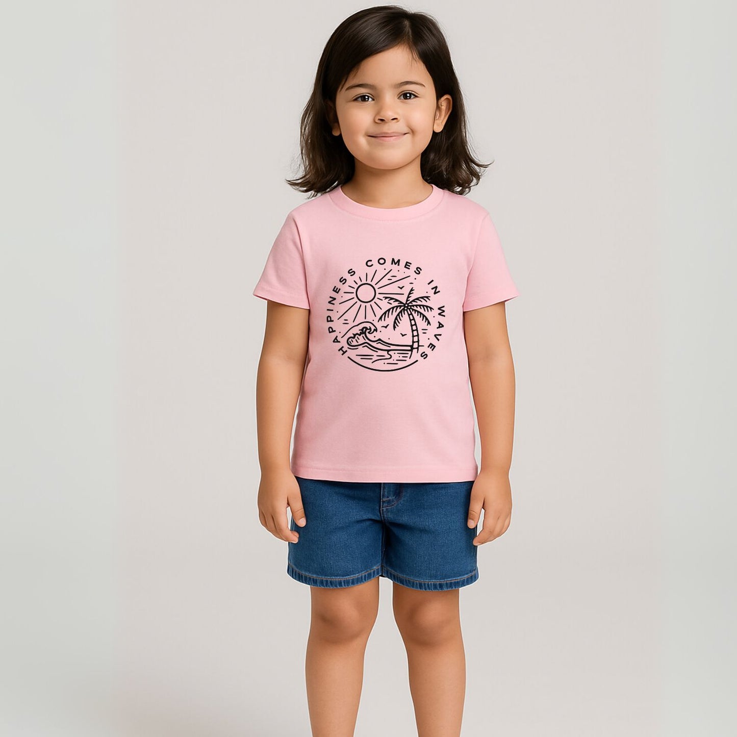 Happiness Comes in Waves Vacay T-Shirts - T Bhai