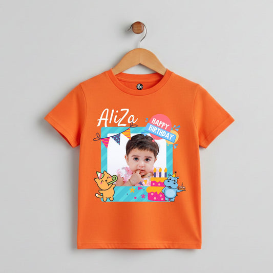 Custom Name & Photo Print Birthday T-Shirt
