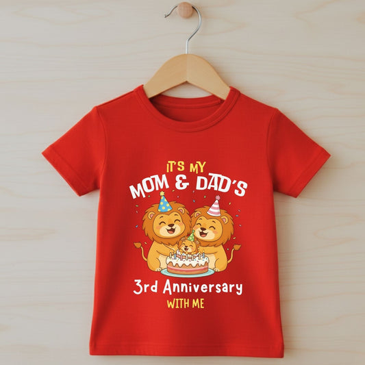 "Mom & Dad's Anniversary with Me" Kids T-Shirt | Customizable Year