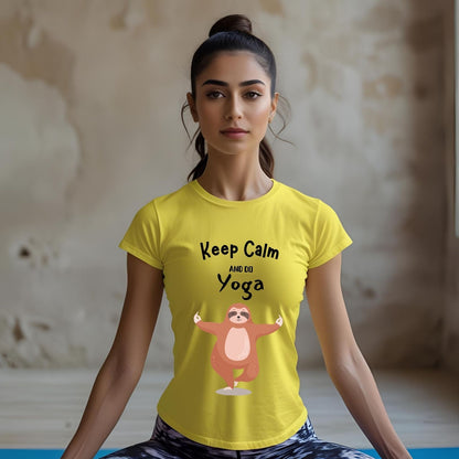 Keep Calm and Do Yoga T-Shirt for Women - T Bhai