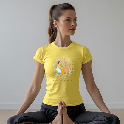 Keep The Balance Yoga T-Shirt for Women - T Bhai