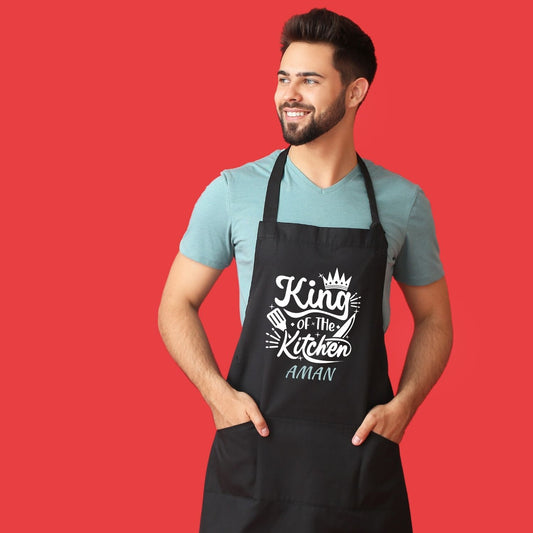 Custom King of the Kitchen Apron – Personalized Cooking & Grilling Gift for Him - T Bhai