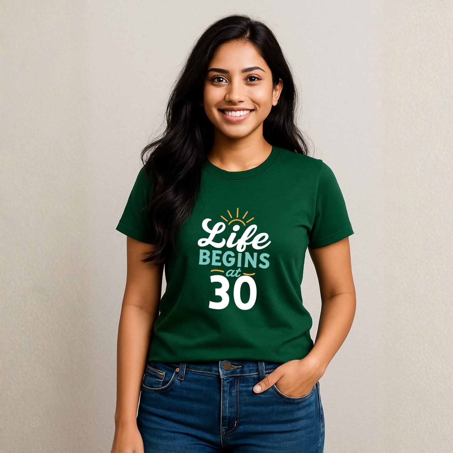 Life Begins at 50 – Customizable Birthday T-Shirt