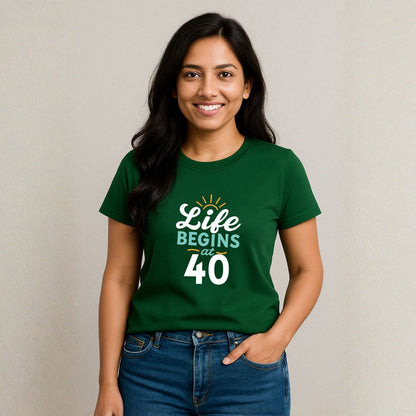 Life Begins at 50 – Customizable Birthday T-Shirt