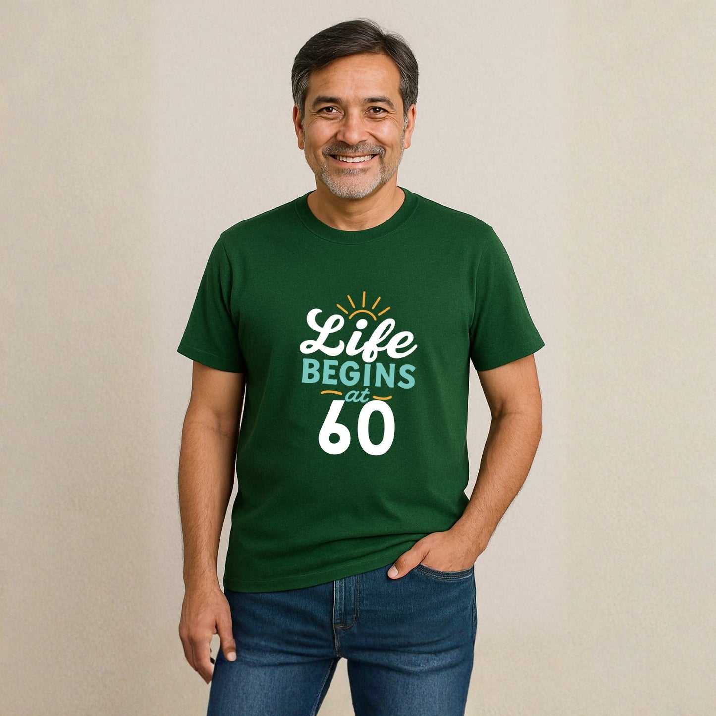 Life Begins at 50 – Customizable Birthday T-Shirt