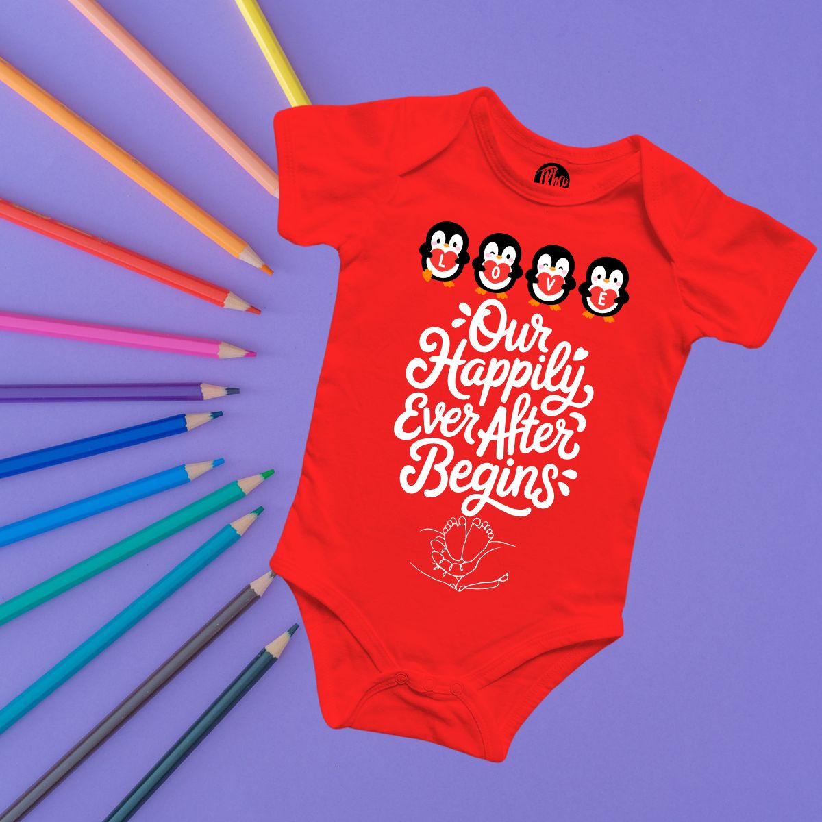 Our Happily Ever After Begins Baby Onesie for Valentines - T Bhai
