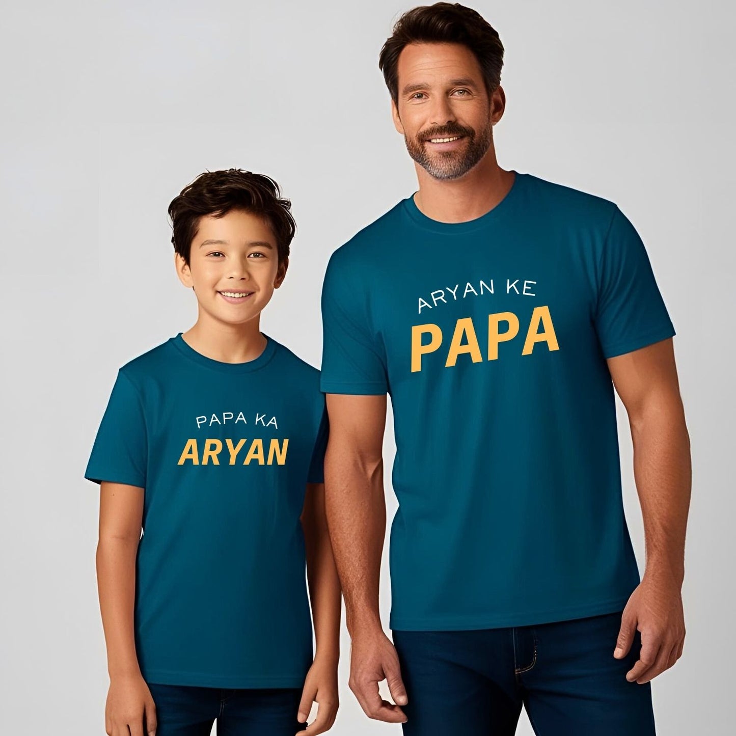 Papa Ka Beta/Beti Custom Father Son and Father Daughter T-Shirts - T Bhai