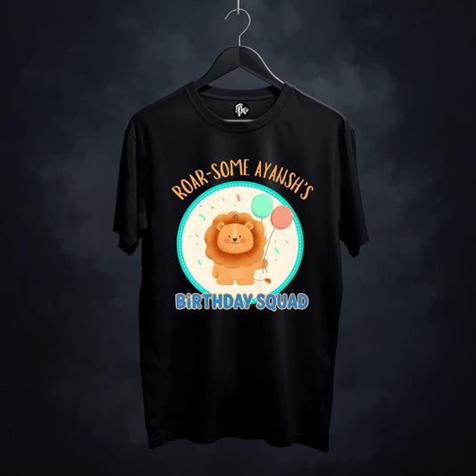 Roar-some Birthday Lion's Squad Customized Jungle Theme T-Shirt for Family