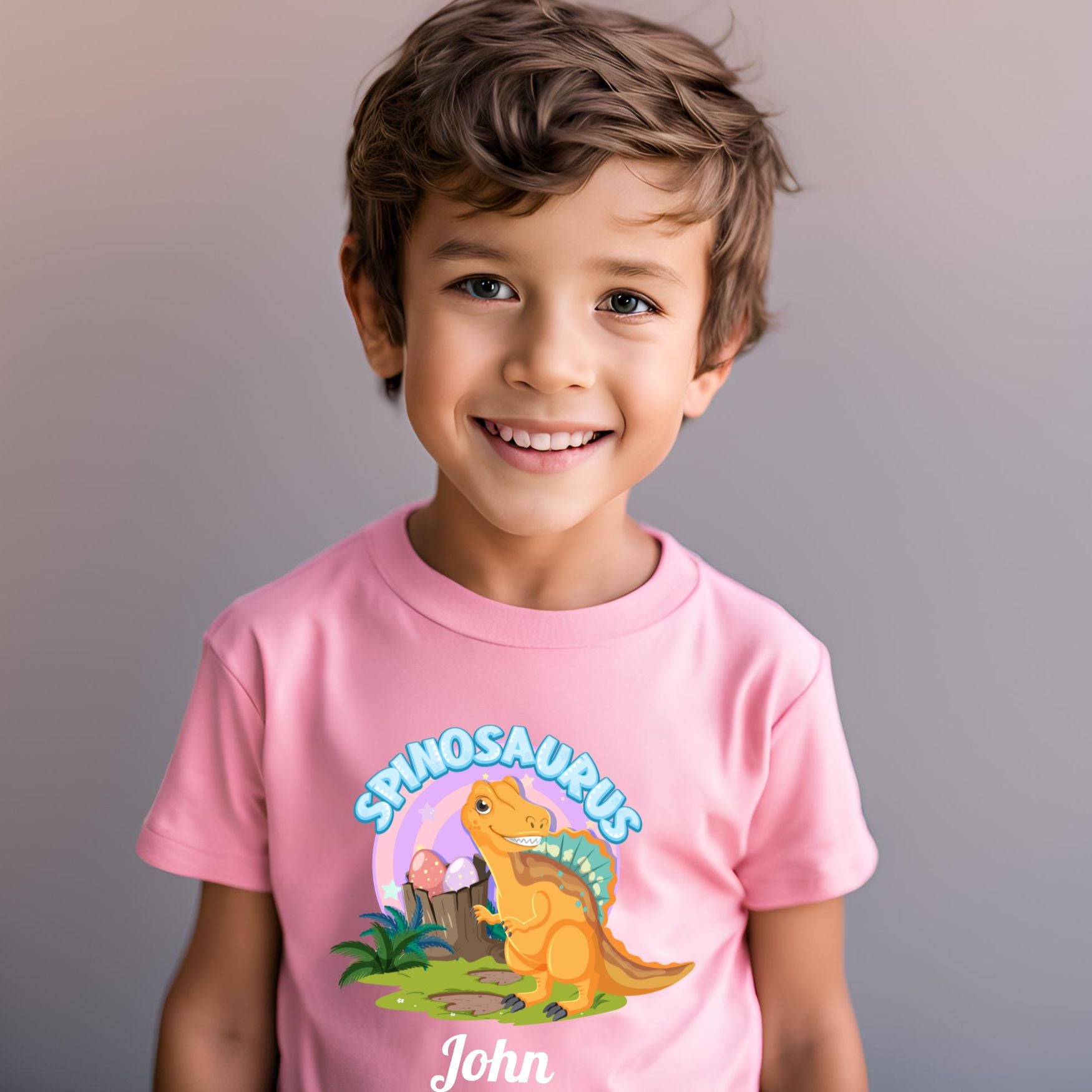 Personalized Spinosaurus Dino Theme Birthday T-Shirt - T Bhai