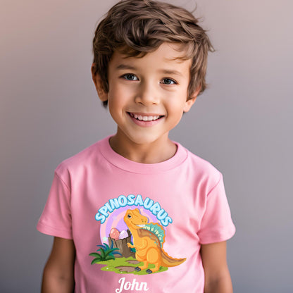 Personalized Spinosaurus Dino Theme Birthday T-Shirt - T Bhai