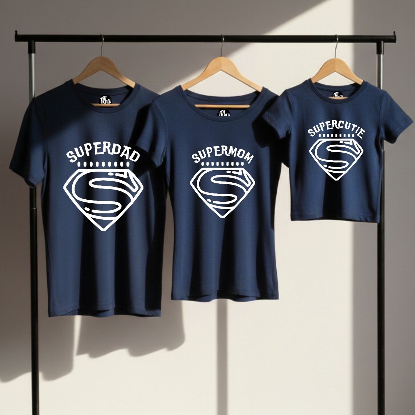 Custom Super Hero T-Shirts - Be a Superdad Supermom & Supercutie