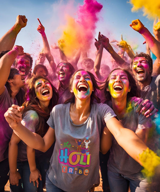The Holi Tribe Colorful Holi T-Shirts for All - T Bhai