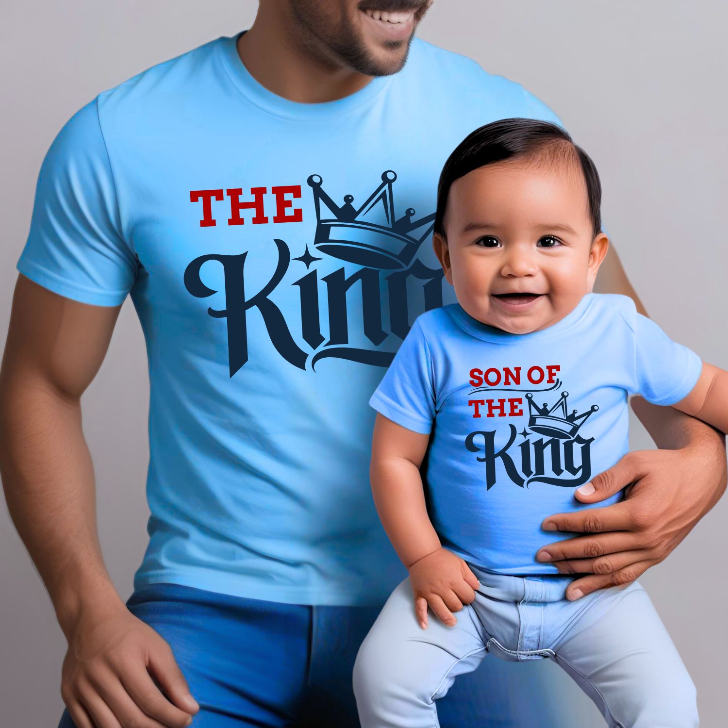 The King and Son Of The King Father Son Matching T-Shirts - T Bhai