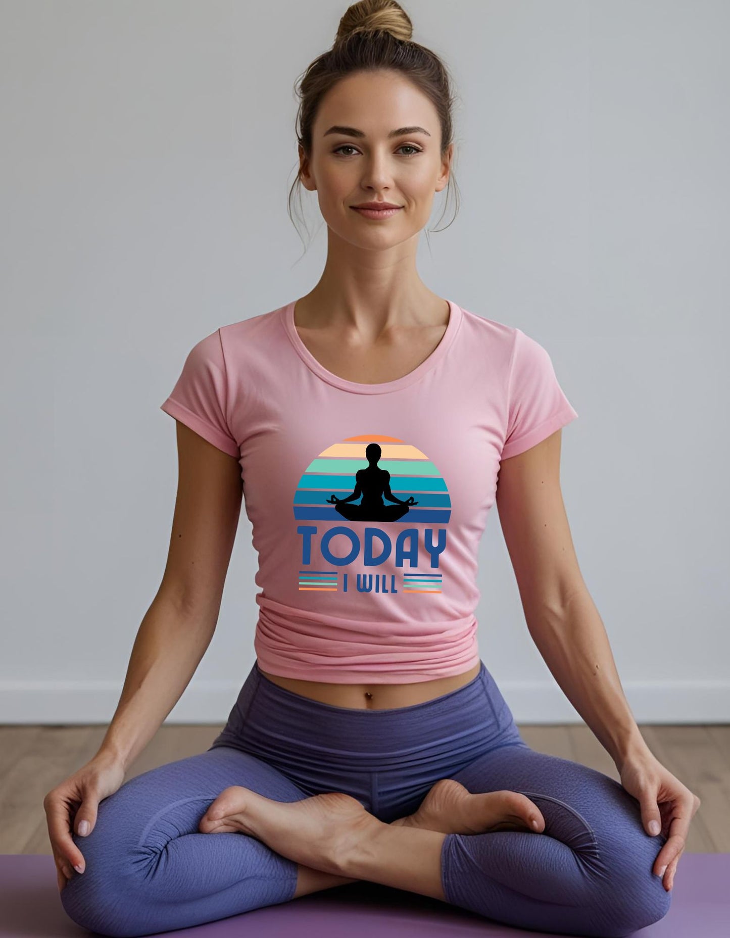 Today I Will Motivational Yoga T-Shirt for Women - T Bhai
