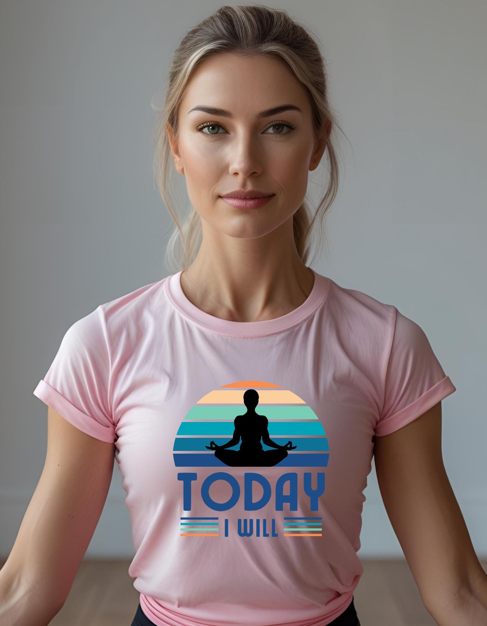 Today I Will Motivational Yoga T-Shirt for Women - T Bhai