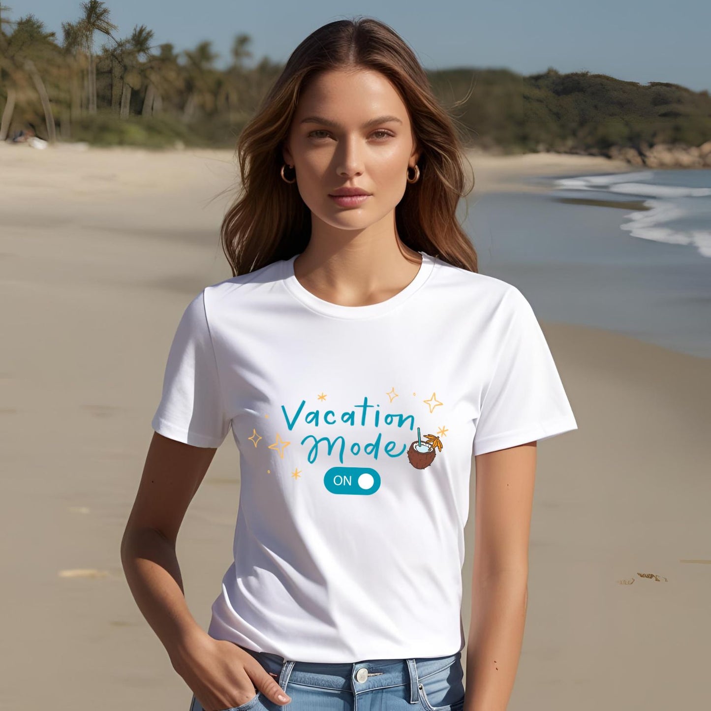 Vacation Mode ON Family & Group Outing T-Shirts - T Bhai