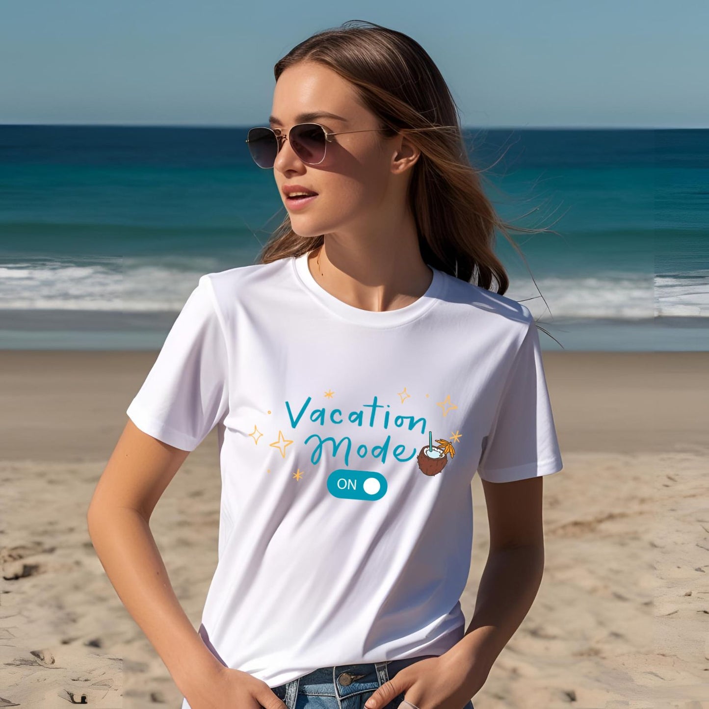 Vacation Mode ON Family & Group Outing T-Shirts - T Bhai