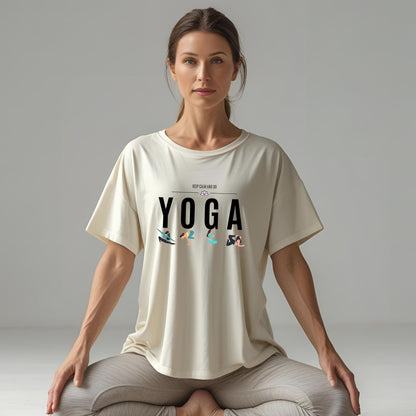Keep Calm and Do Yoga Poses Oversized Unisex T-Shirts - T Bhai