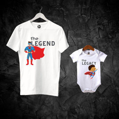The Legend and the Legacy Twinning T-Shirts for Father & Son - T Bhai