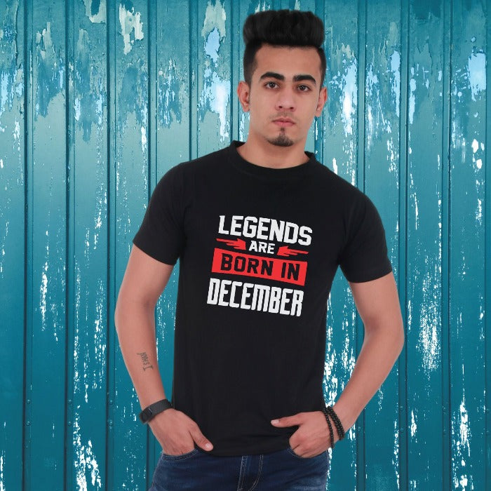 Legends are Born in Custom Month Zodiac T-Shirt for Men - T Bhai