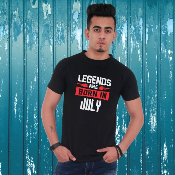 Legends are Born in Custom Month Zodiac T-Shirt for Men - T Bhai