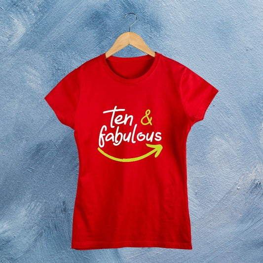 Ten & Fabulous Tenth Birthday T-Shirt for Boys & Girls - T Bhai