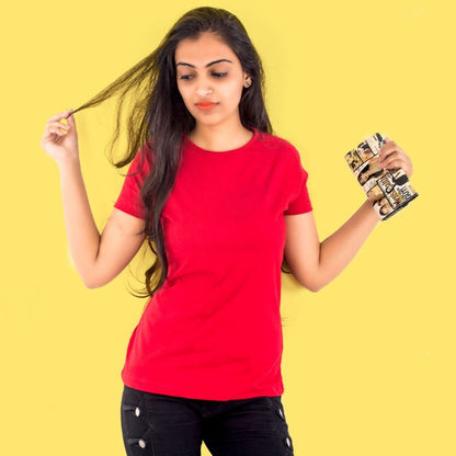 Women's Plain T-Shirt Red - T Bhai